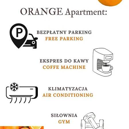 Apartament Towarowa Orange Apartment, Free Parking, Air-conditioning, Self Check-in 24h